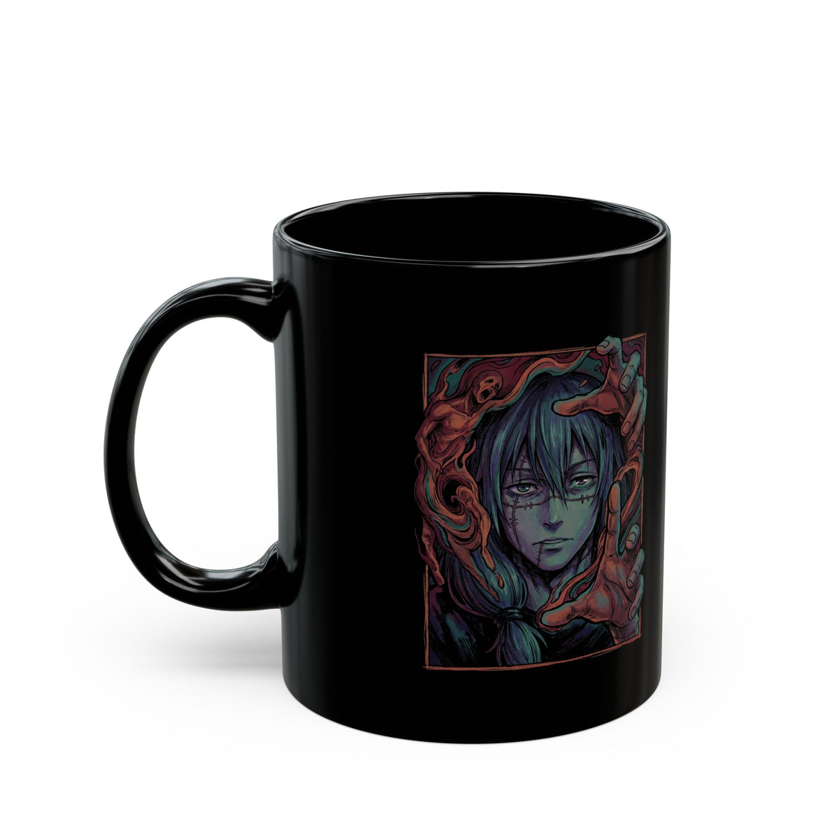 Jujutsu Kaisen Mahito Patchwork Face Black Mug