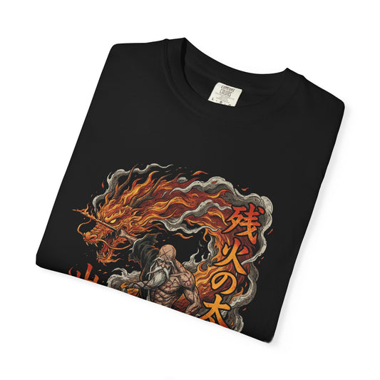 Old Flame Commander Heaven Flames Bankai Divine Fire Warrior Fan Art Portrait Premium T-Shirt