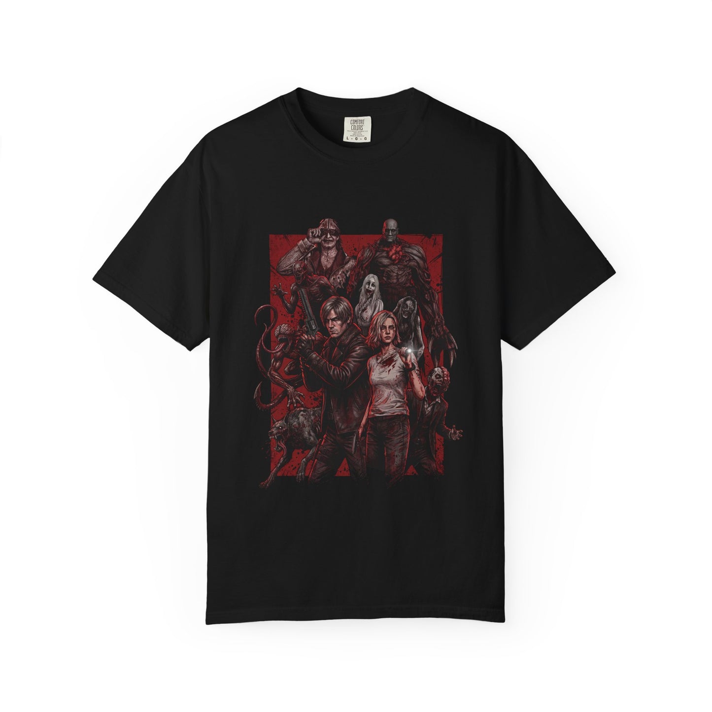 Grace Ashcroft Leon Kennedy Resident Evil Requiem Grunge Enemies Design Premium T-Shirt