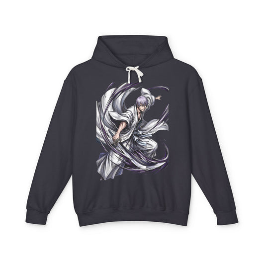 Gin Ichimaru Bleach Fox Grin Silver Hair Portrait Unisex Premium Hoodie