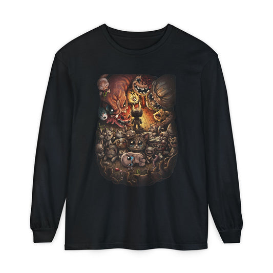 Mewgenics Isaac Easter Egg Catapocalypse Long Sleeve Tee