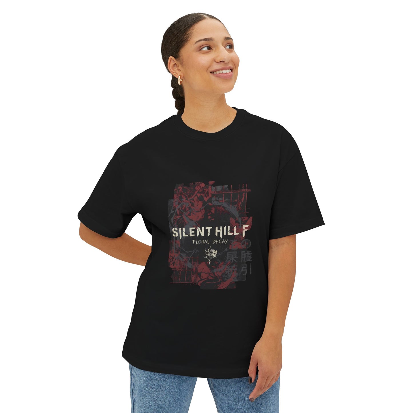 Silent Hill f Hinako Shimizu – 1960s Japanese Horror Legend Premium Oversized Unisex T-Shirt