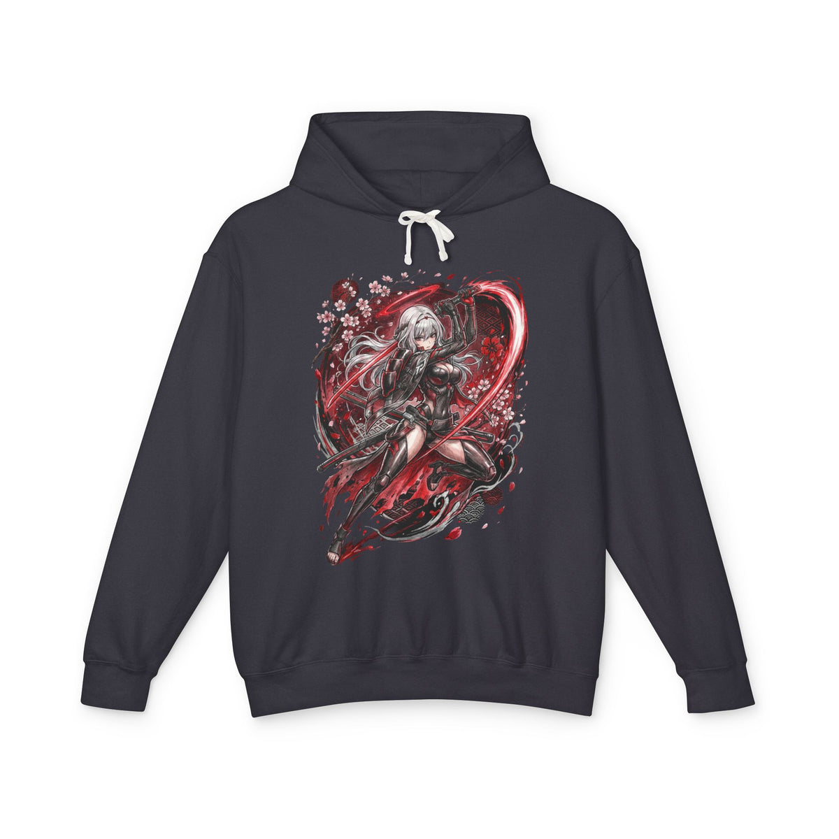 Nikke Scarlet Black Shadow Red Halo Cherry Blossom Fan Art Hoodie