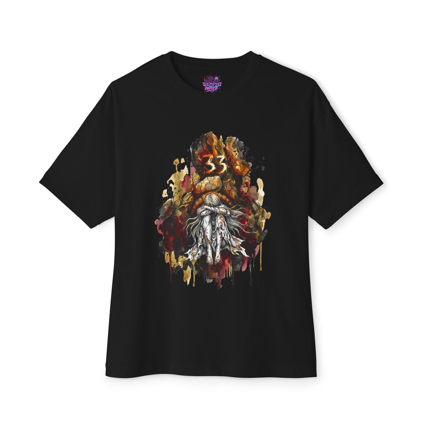 Clair Obscur Paintress Gommage Curse Retro Pixel Design Premium Oversized Unisex T-Shirt