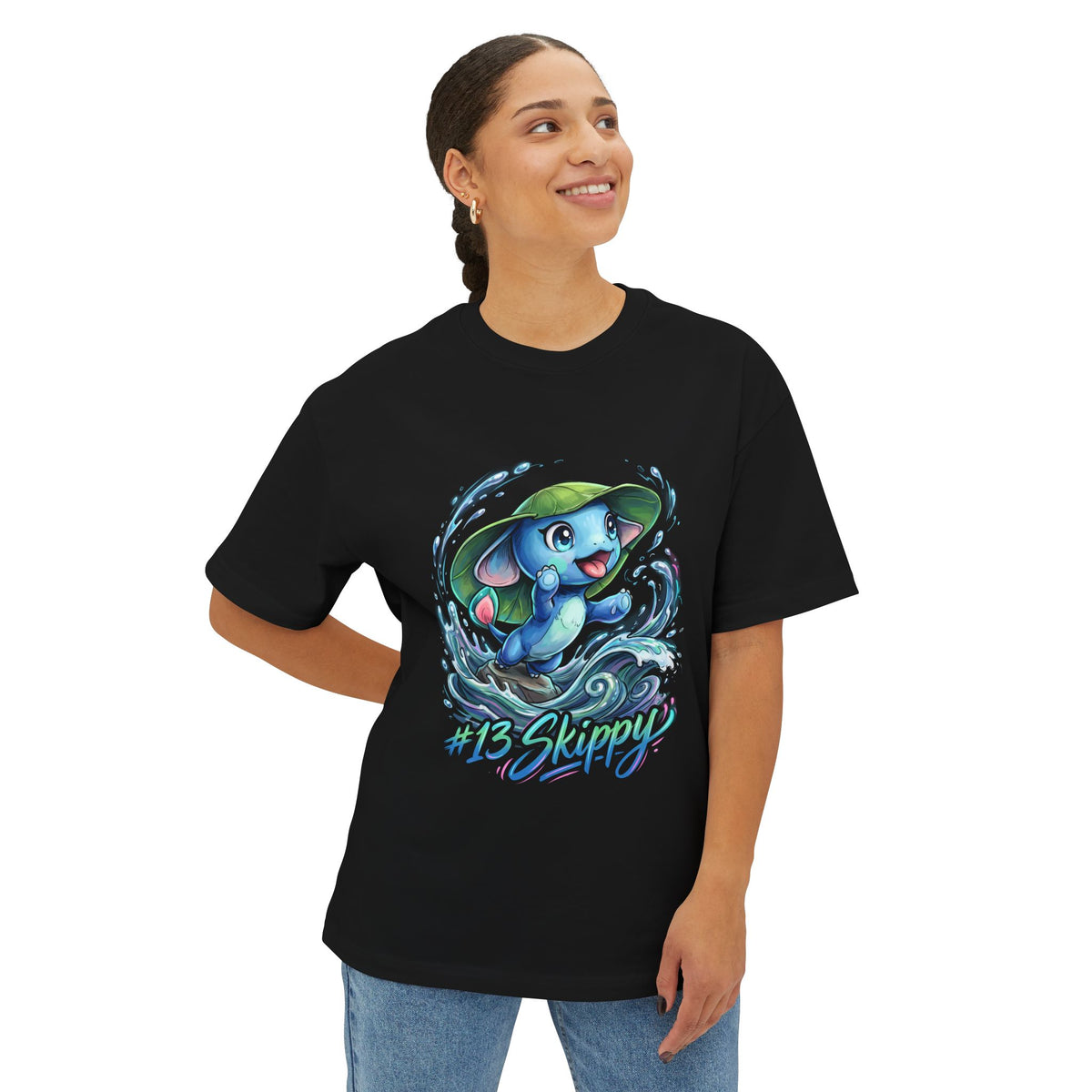 Skippy Aniimo Elemental Burst Creature Art - Oversized Premium Tee