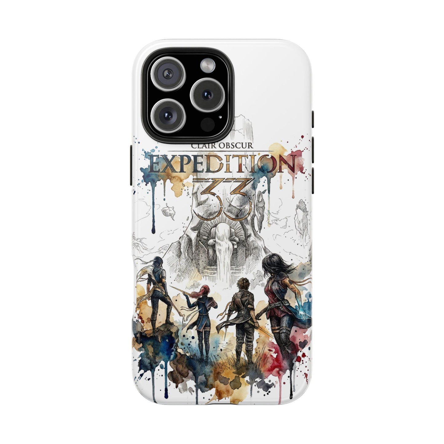 Tough iPhone Case — Clair Obscur:Expedition 33 Facing the Paintress Adventure Art Protective Cover