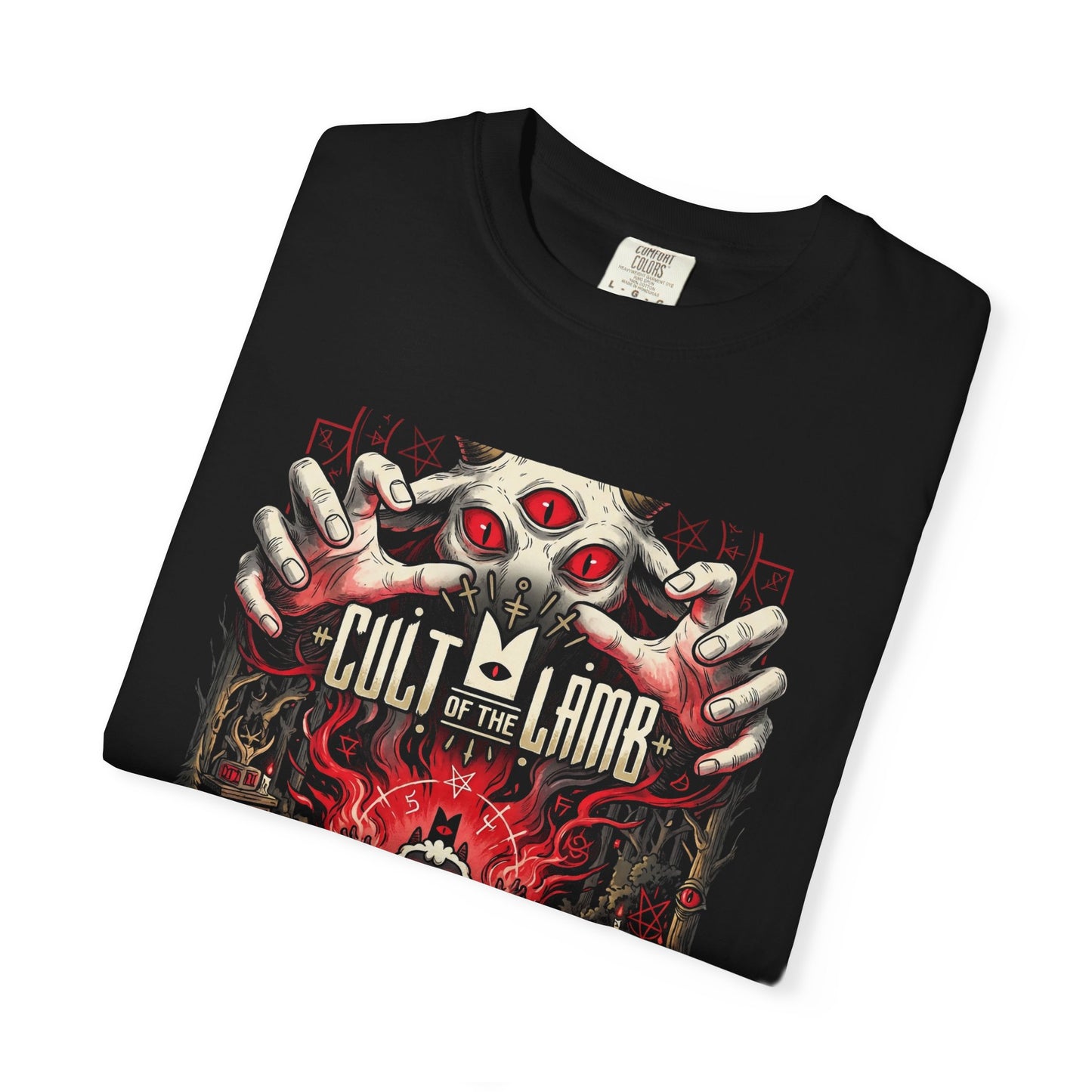 Cult of the Lamb Lambert Red Crown Cult Builder Portrait Premium T-Shirt