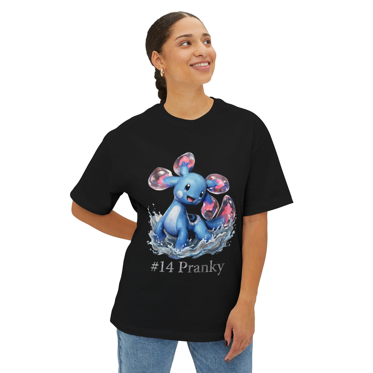 Pranky Aniimo Moonlit Oil Painting Creature Art - Oversized Premium Tee