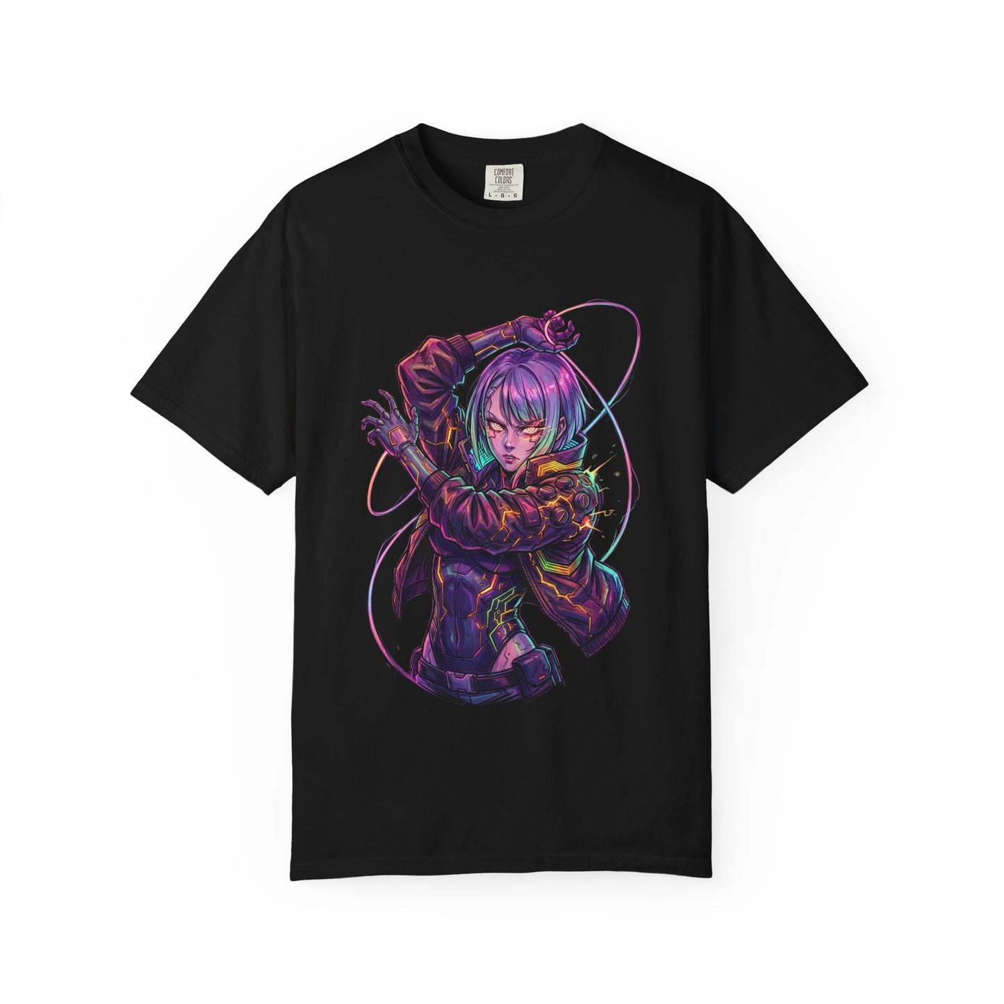 Cyberpunk Edgerunners Lucy David Martinez Romance Tragic Art Premium T-Shirt