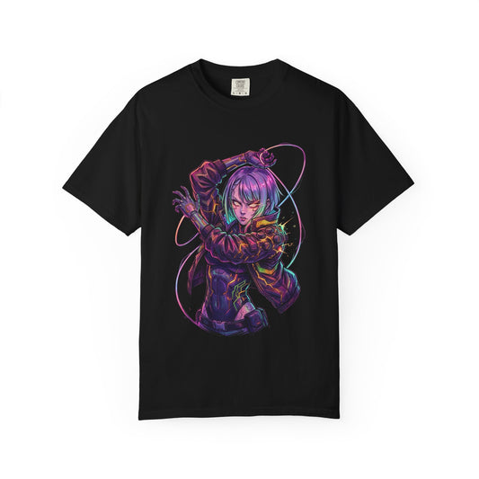 Cyberpunk Edgerunners Lucy David Martinez Romance Tragic Art Premium T-Shirt