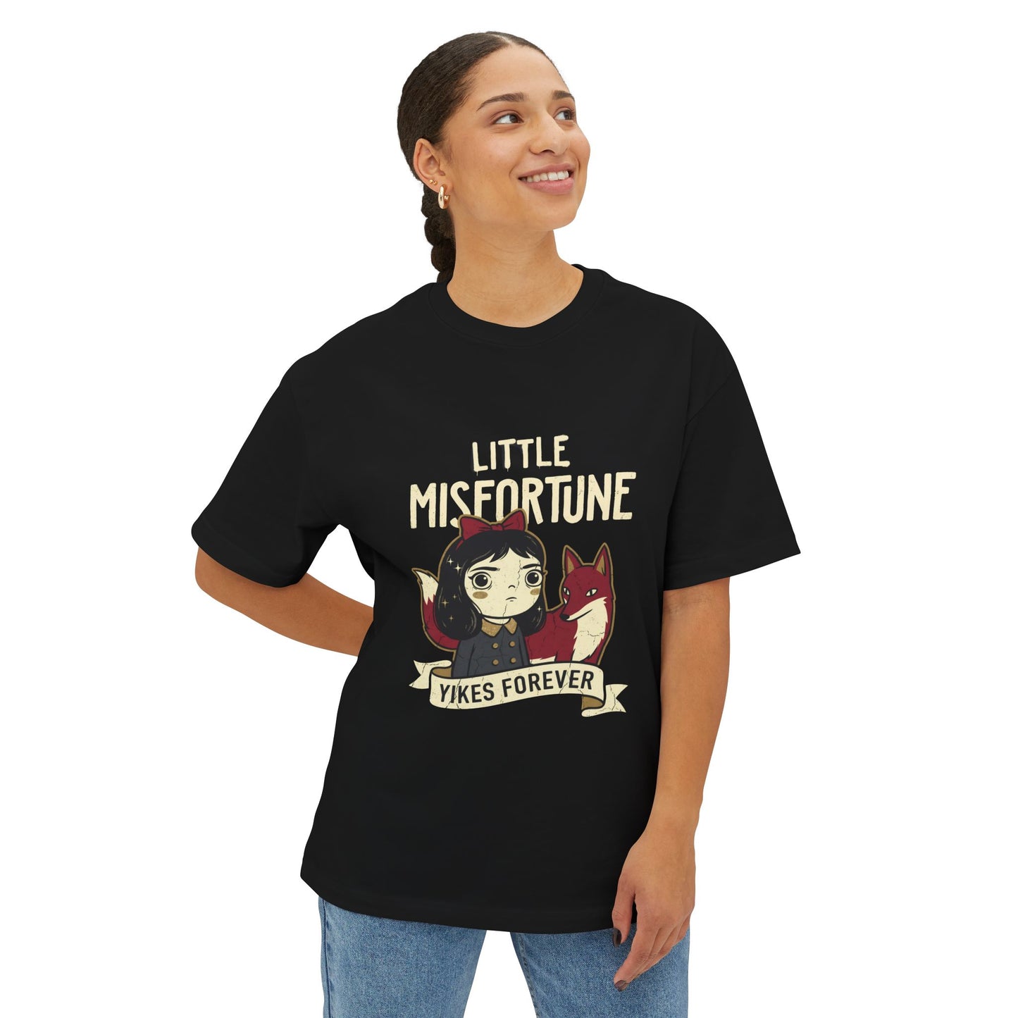 Little Misfortune: Misfortune Ramirez Hernandez Eternal Happiness Quest Premium Oversized Unisex T-Shirt