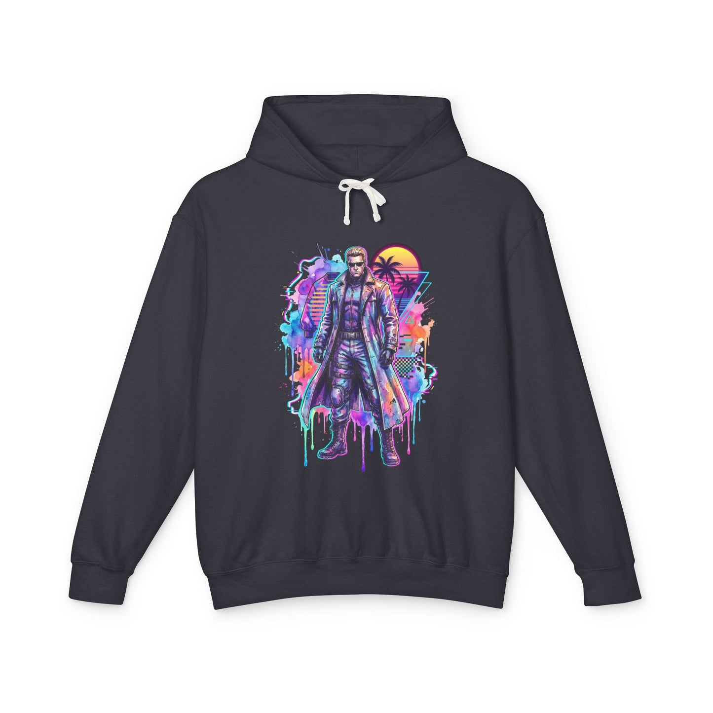 Vaporwave Resident Evil Albert Wesker Sunglasses Red Eyes Superhuman Design Unisex Premium Hoodie