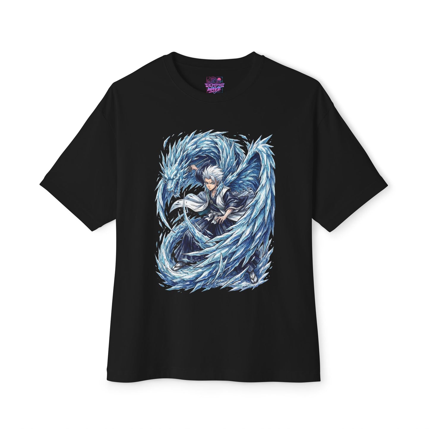 Bleach Hitsugaya Captain Haori Green Sash Illustration Premium Oversized Unisex T-Shirt