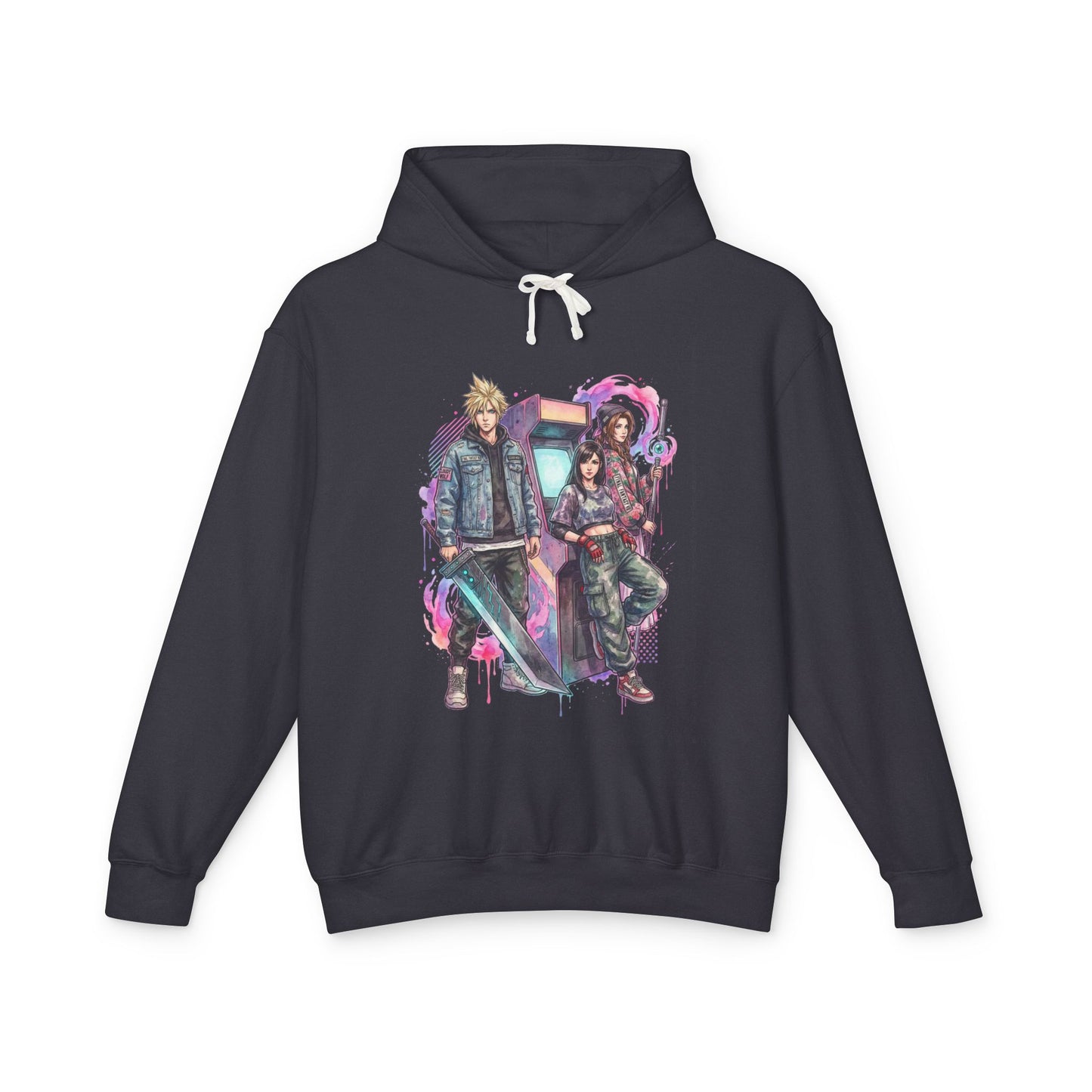 FF7 Tifa and Cloud Portrait from Final Fantasy VII Unisex Premium Hoodie