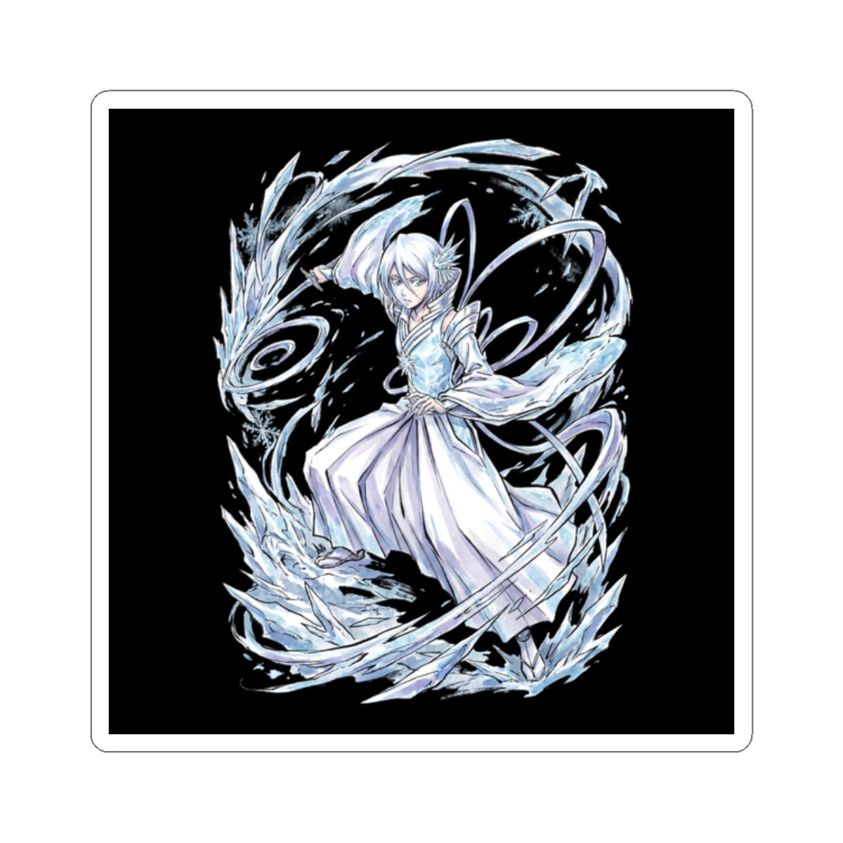 Bleach Rukia Kuchiki Sode no Shirayuki Ice Warrior Sticker