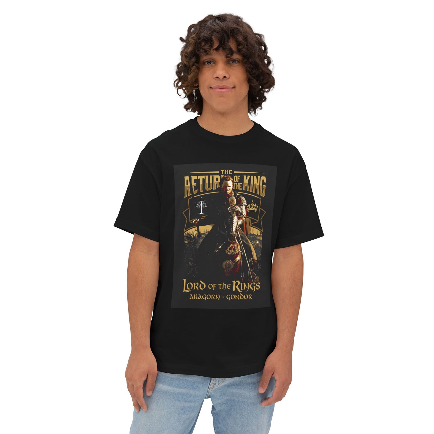Lord of the Rings Film Art: Middle-earth Adventure Premium Oversized Unisex T-Shirt