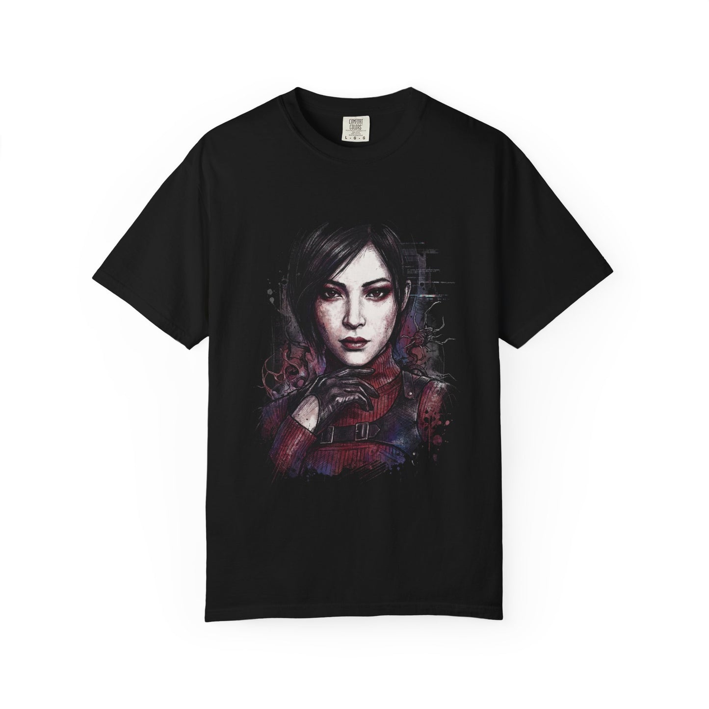 Ada Wong RE4 Red Dress Grappling Hook Leon Rescue Portrait Premium T-Shirt