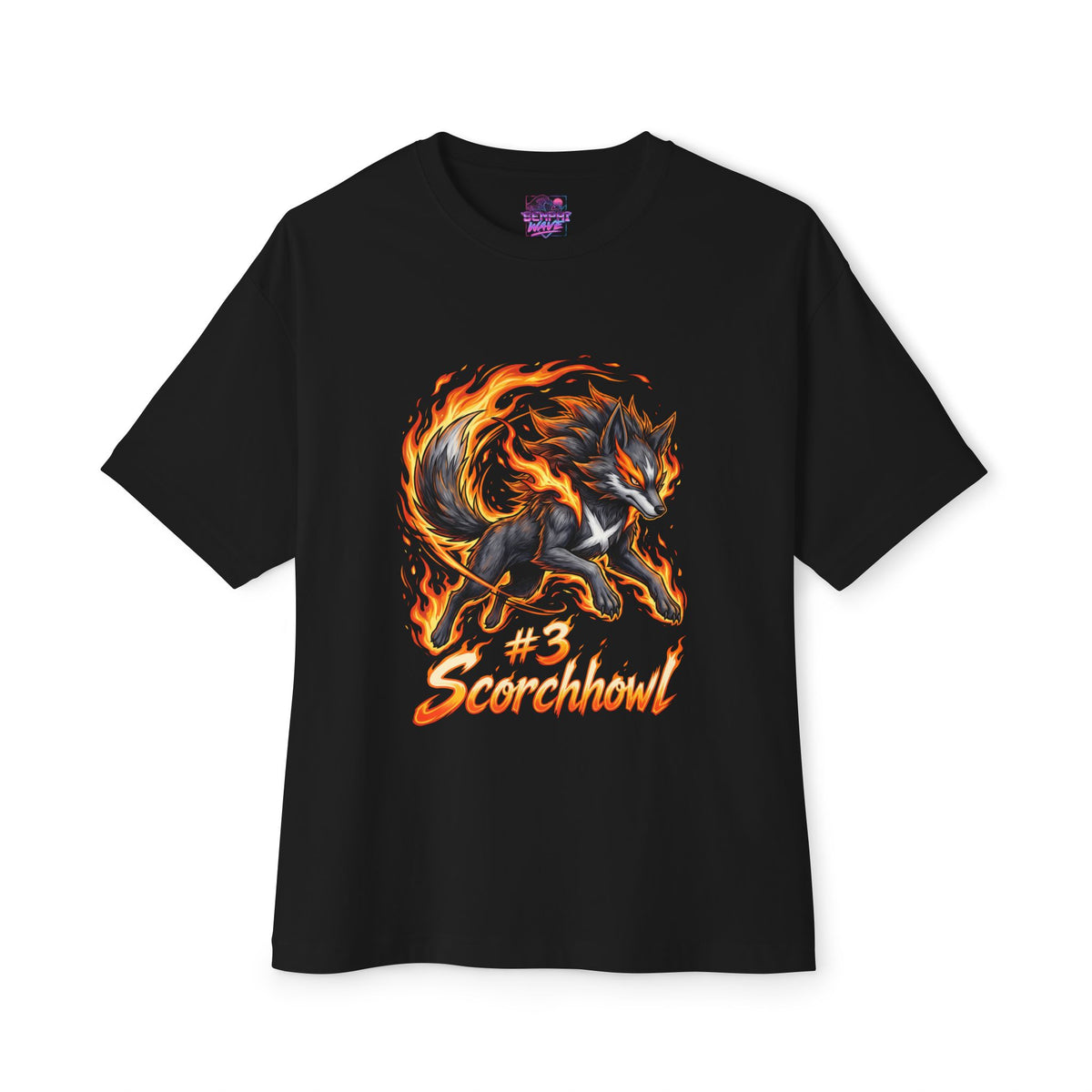 Scorchhowl Aniimo Elemental Burst Creature Art - Oversized Premium Tee