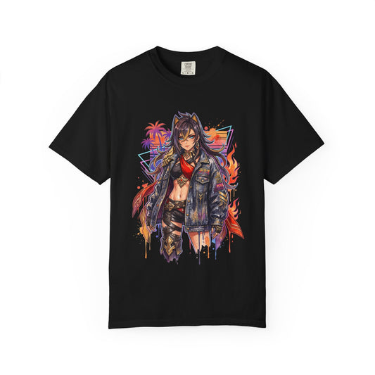 Dehya Genshin Vaporwave Golden Armor Punk Style Art Premium T-Shirt
