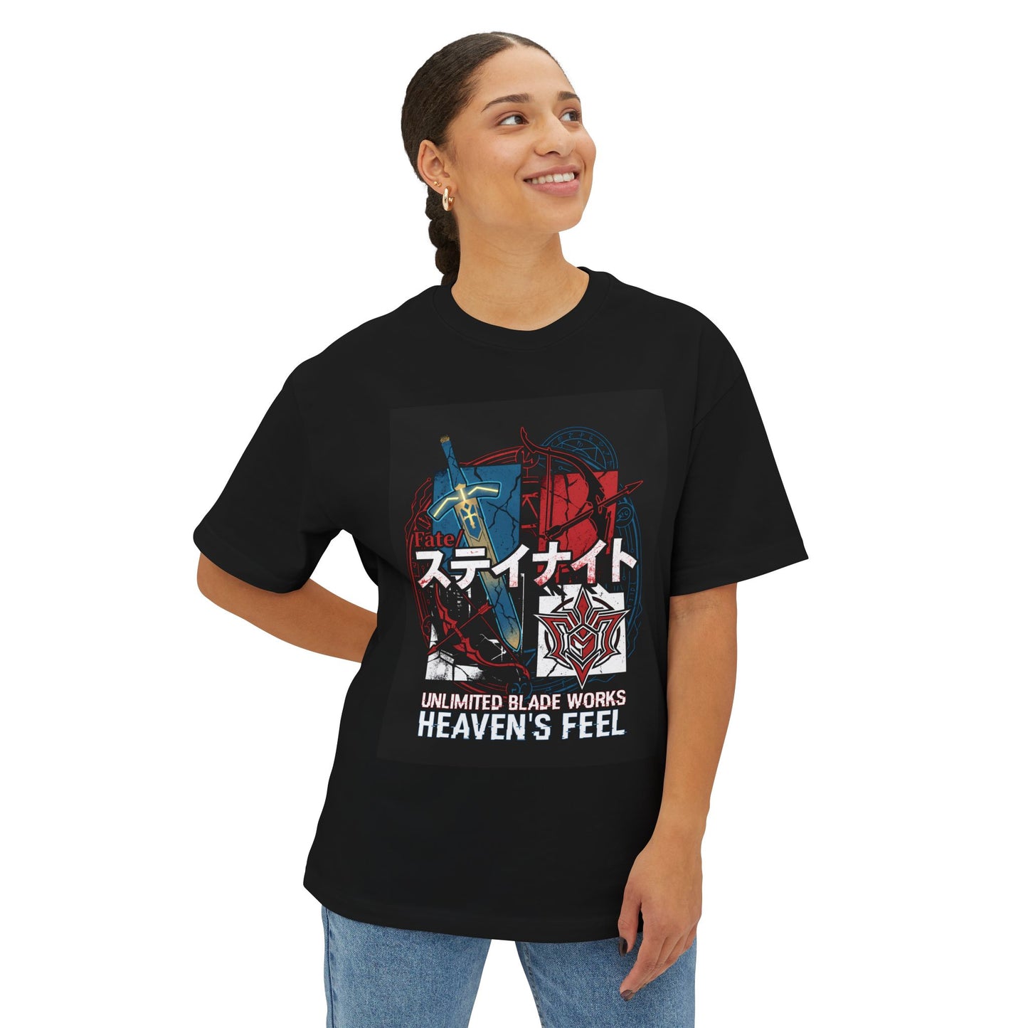 Fate Stay Night Unlimited Blade Works Anime Premium Oversized Unisex T-Shirt
