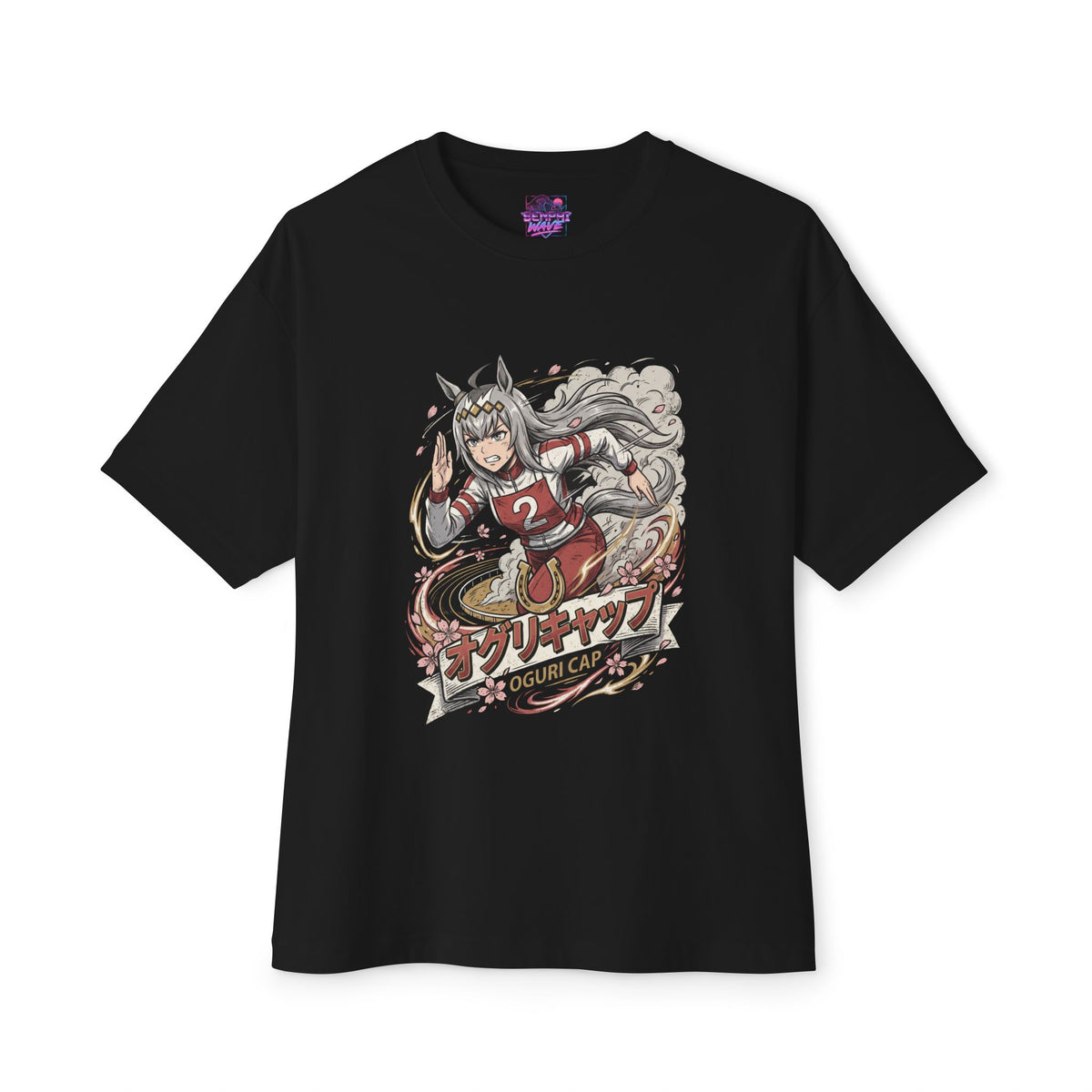 Umamusume Oguri Cap Number 2 Bib Banner Fan Art Oversized T-Shirt