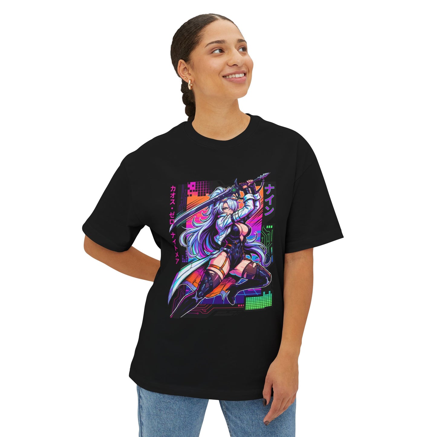 Chaos Zero Nightmare Nine Galaxy Mercenary Vanguard DPS Fan Art Design Premium Oversized Unisex T-Shirt