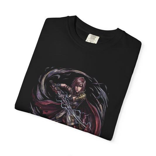 FF13 Lightning Pink Hair White Outfit Stoic Leader Portrait Premium T-Shirt