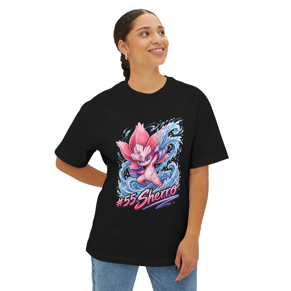 Sherro Aniimo Elemental Burst Creature Art - Oversized Premium Tee