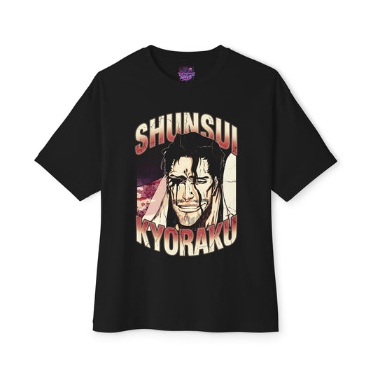 Shunsui Kyoraku Distressed Vintage Bleach Streetwear Shirt - Oversized Premium Tee