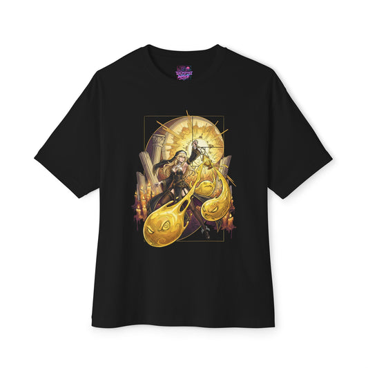 Chaos Zero Nightmare Orlea Sunburst Ruins and Candles Fan Art Oversized T-Shirt