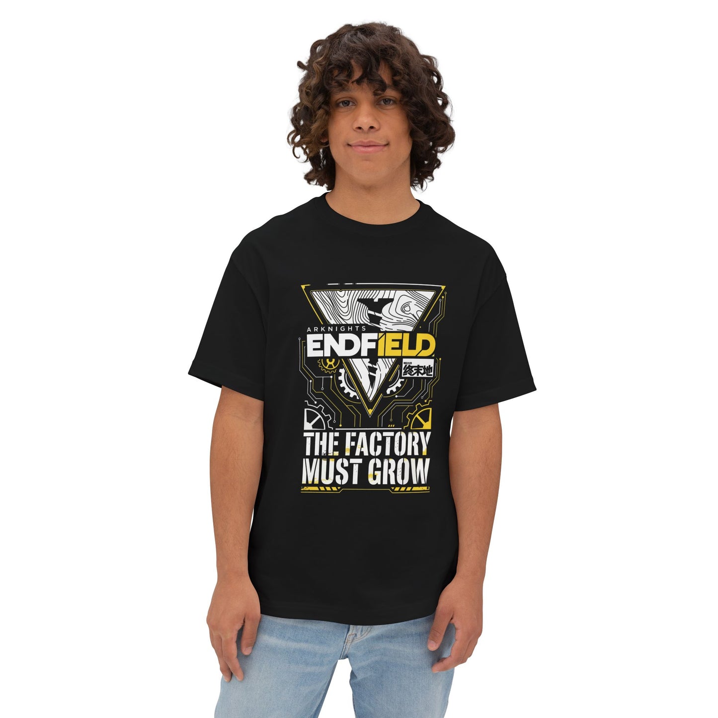 Arknights Endfield The Factory Must Grow Meme Factory Expansion Automation Endless Build Premium Oversized Unisex T-Shirt