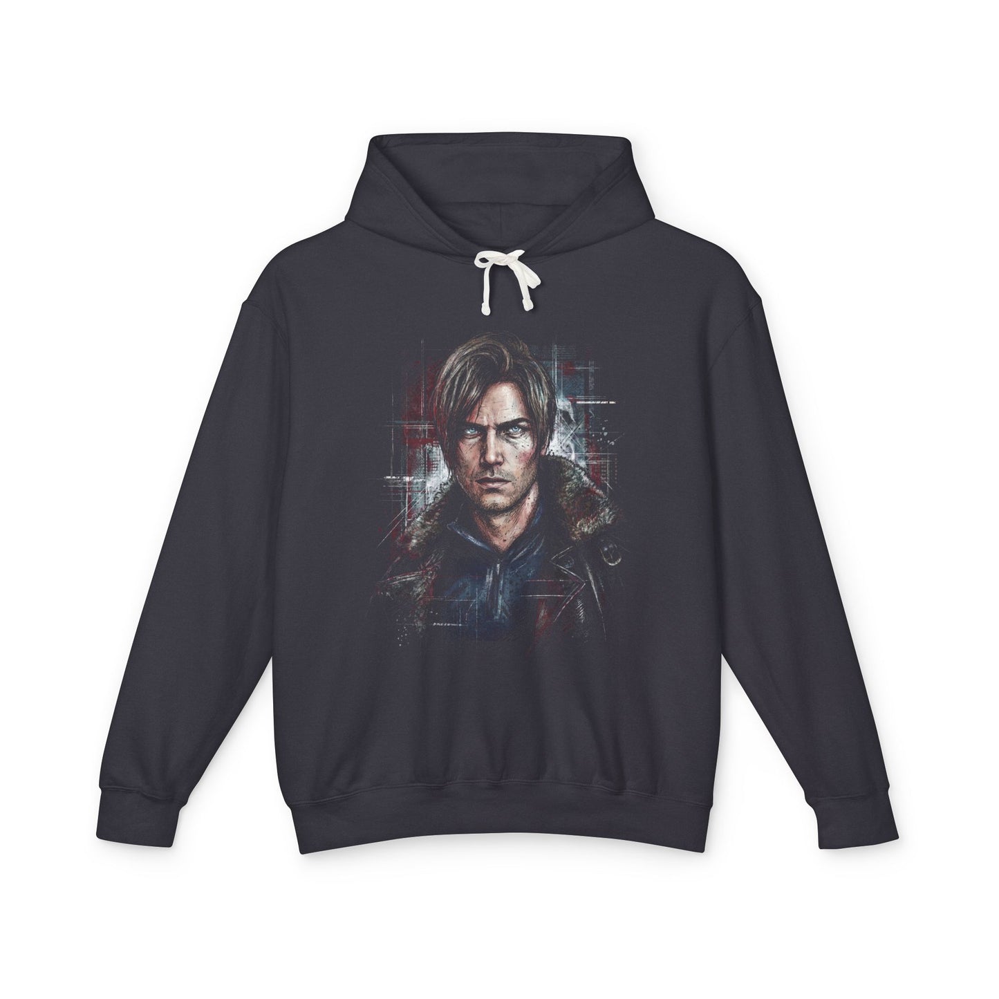 Leon Kennedy RE9 RPD Orphanage Action Sequences Portrait Unisex Premium Hoodie