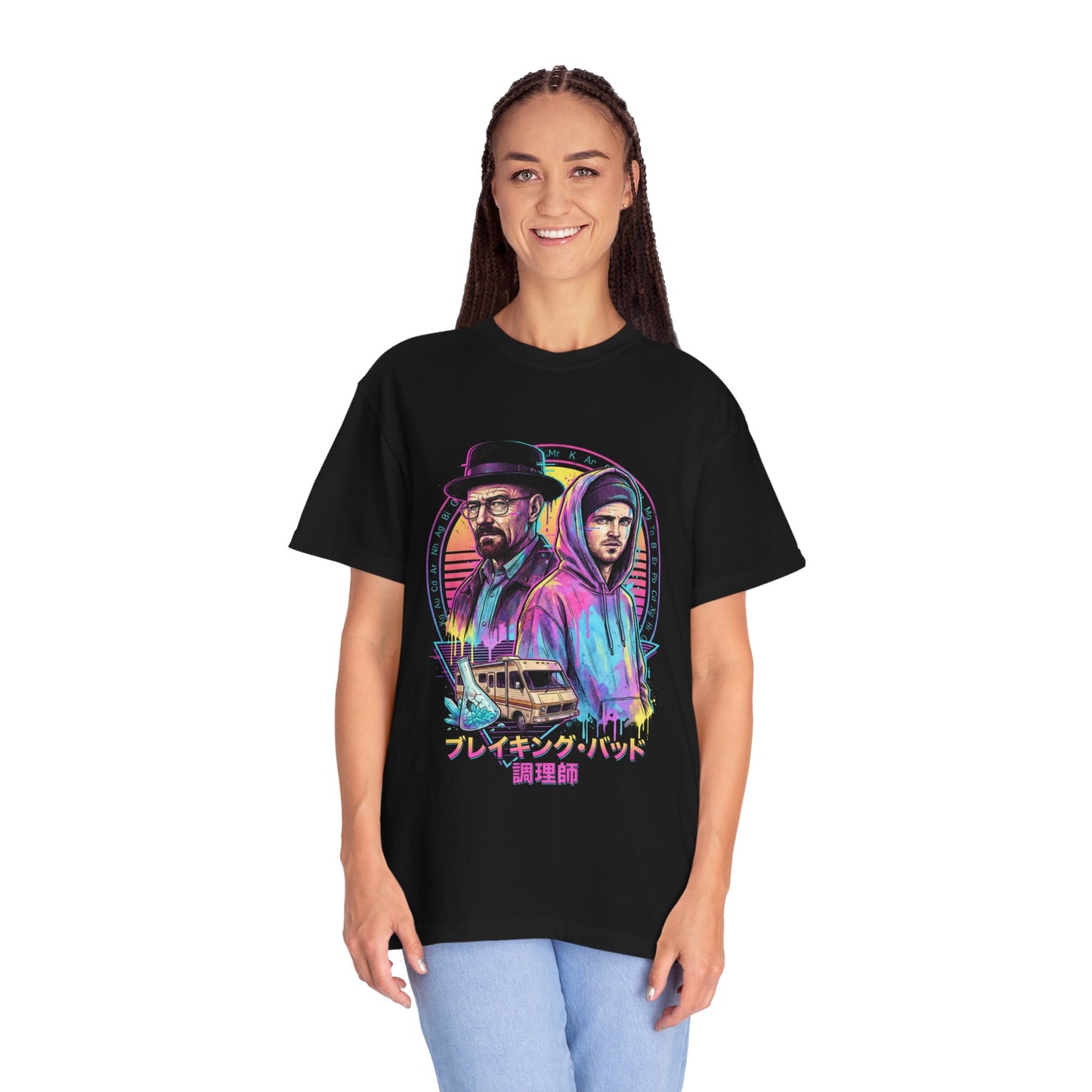 Breaking Bad RV Camper Walter White and Jesse Pinkman Art Vaporwave Synthwave Premium T-Shirt