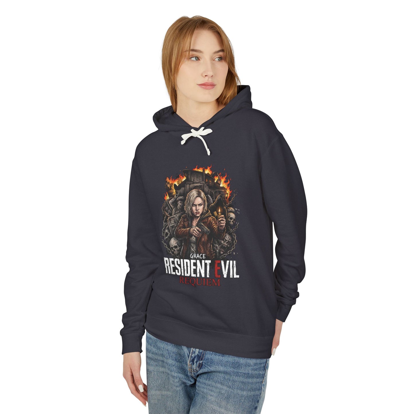 Resident Evil Requiem Grace Ashcroft Unisex Premium Hoodie