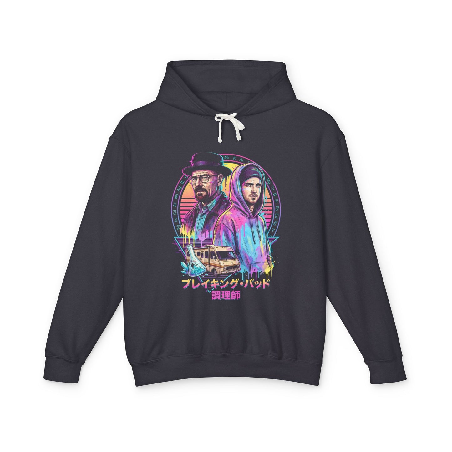 Breaking Bad RV Camper Walter White and Jesse Pinkman Art Vaporwave Synthwave Unisex Premium Hoodie