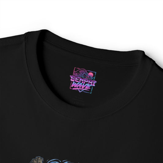 Mass Effect Mordin Lab Platform Blue Energy Fan Art Oversized T-Shirt