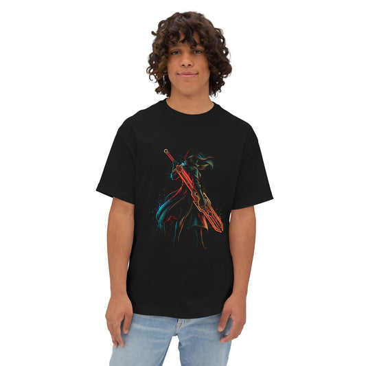 Transistor Neon Swordmaiden Neon Swordmaiden Gaming Graphic Oversized Tee