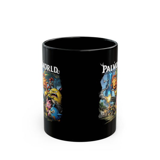Palworld Grizzbolt Minigun Pal Squad Charge Fan Art Black Mug