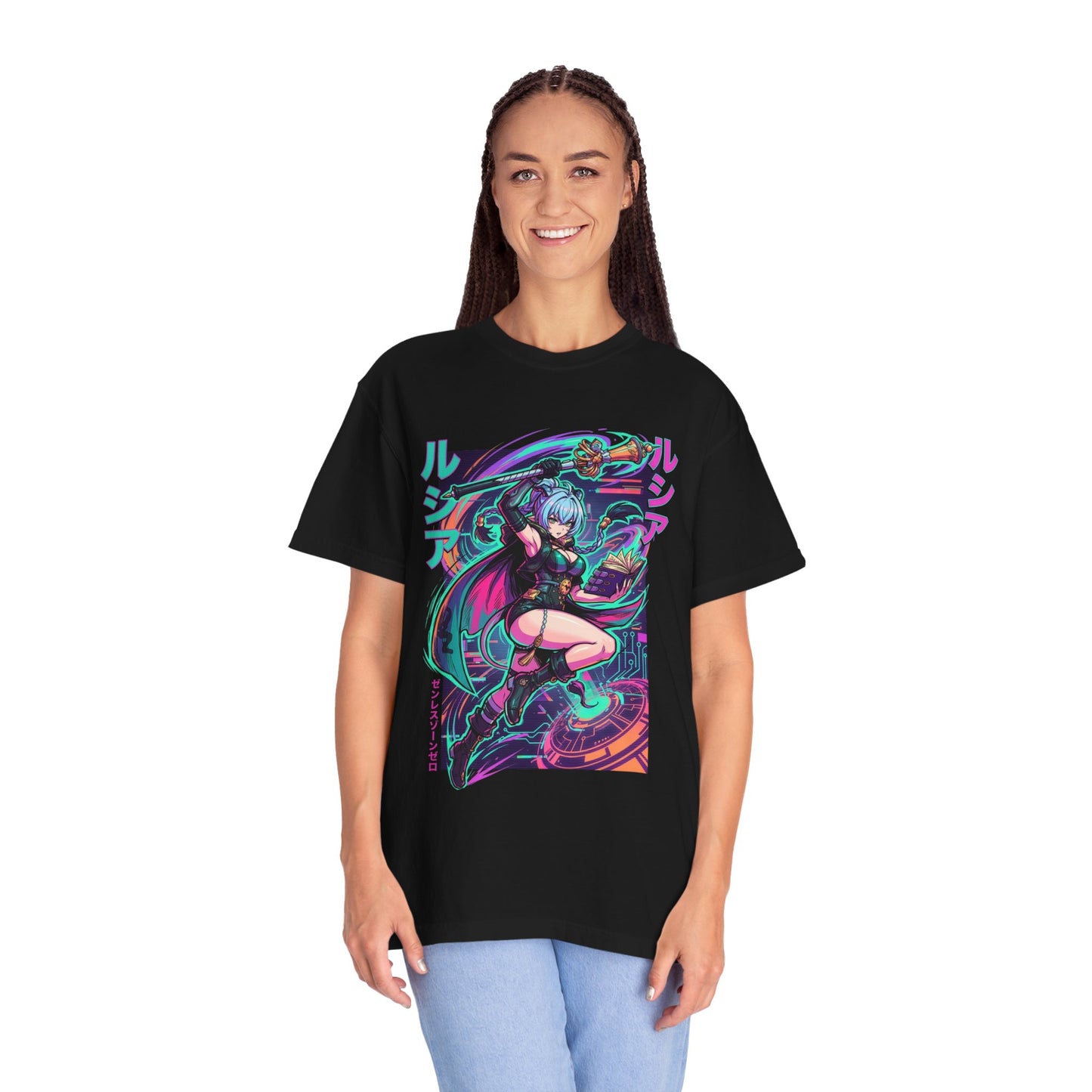 Lucia Elowen Zenless Zone Zero 80s Neon Goat Horns Premium T-Shirt
