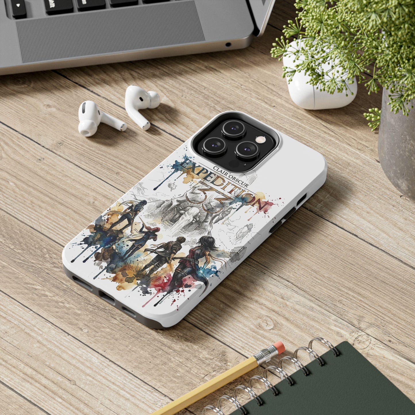 Tough iPhone Case — Clair Obscur:Expedition 33 Facing the Paintress Adventure Art Protective Cover