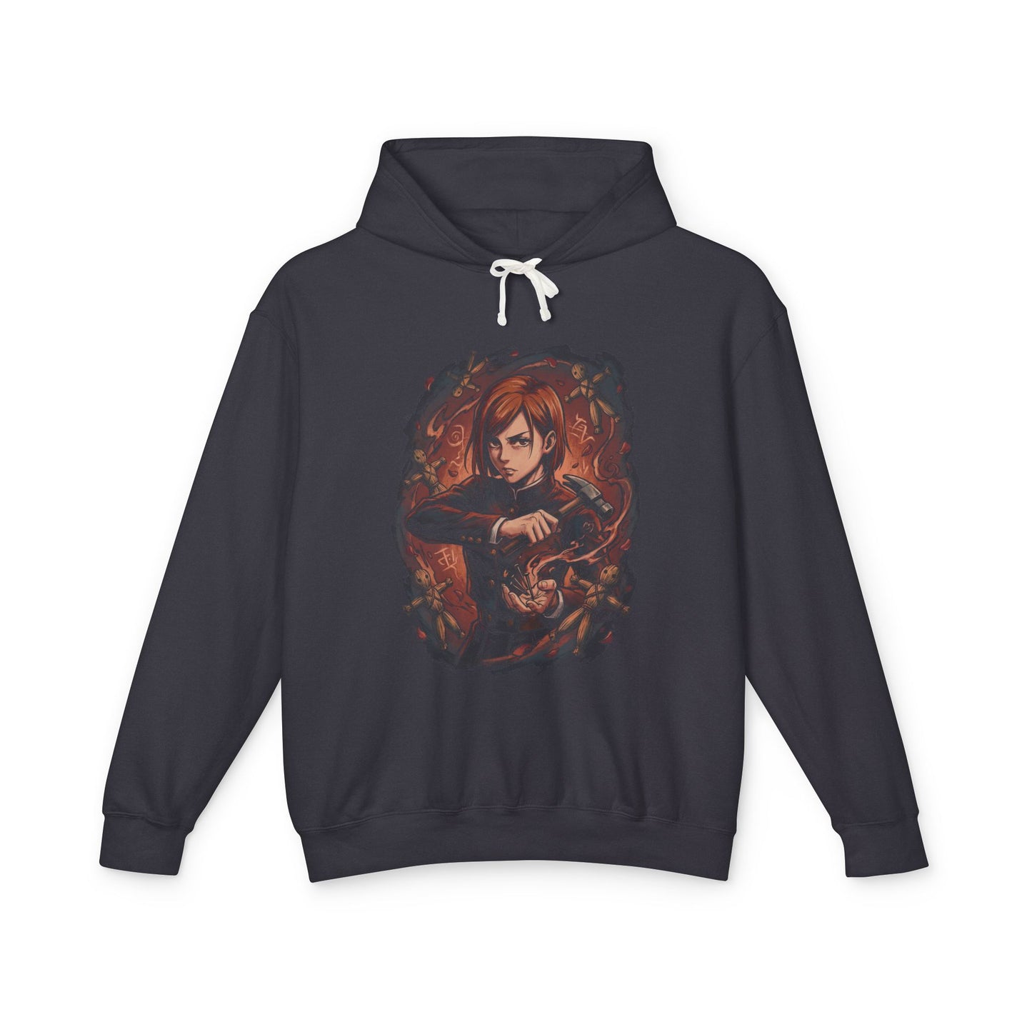 Jujutsu Kaisen Nobara Kugisaki Hammer Nails Resonance Technique Iconic Design Unisex Premium Hoodie