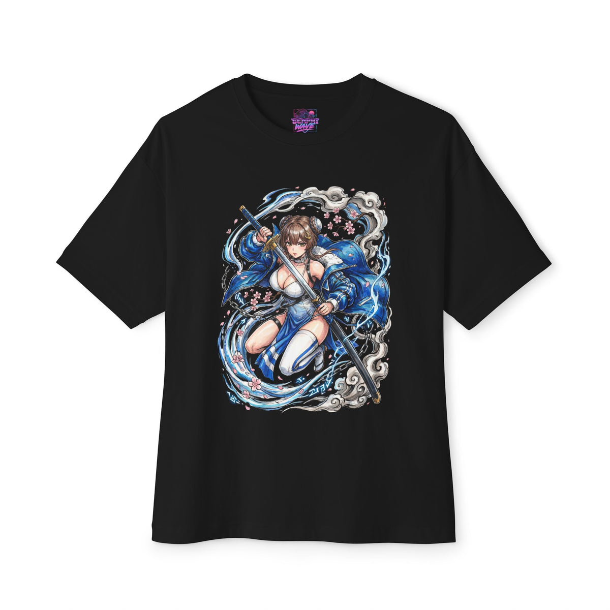 Chaos Zero Nightmare Yuki Cherry Blossom Water Swirl Fan Art Oversized T-Shirt