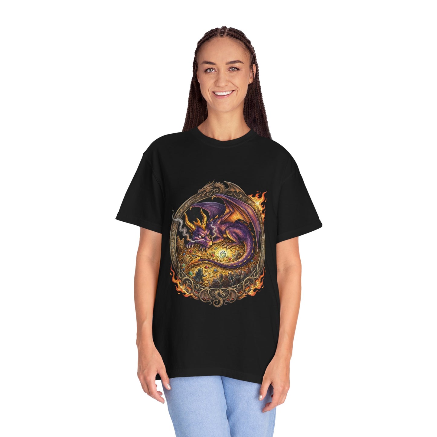 Spyro the Dragon Fellowship Inspired – Fire-Breathing Hero Middle-earth Portrait Premium T-Shirt