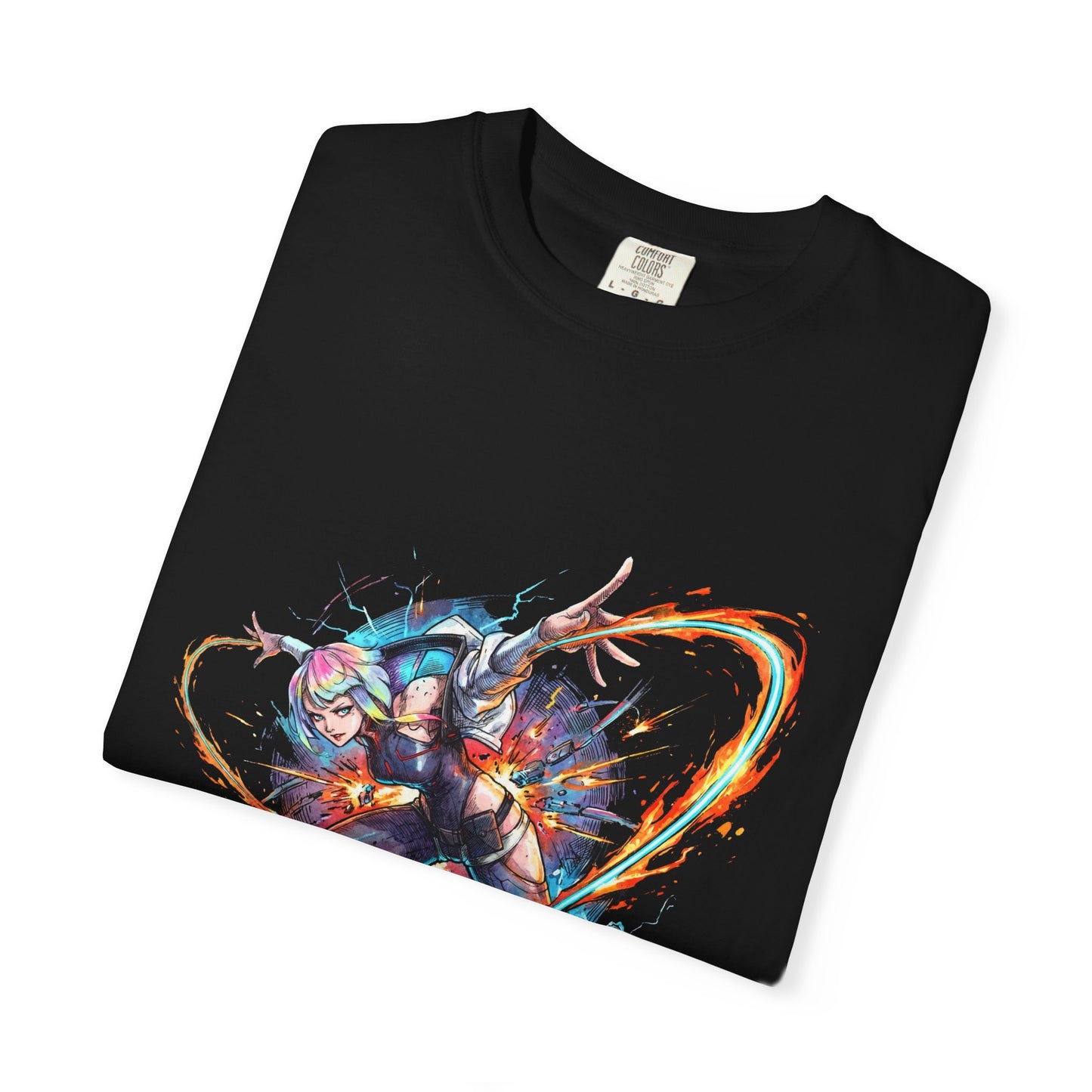 Cyberpunk Edgerunners Lucy Netrunner White Hair Blue Eyes Design Premium T-Shirt