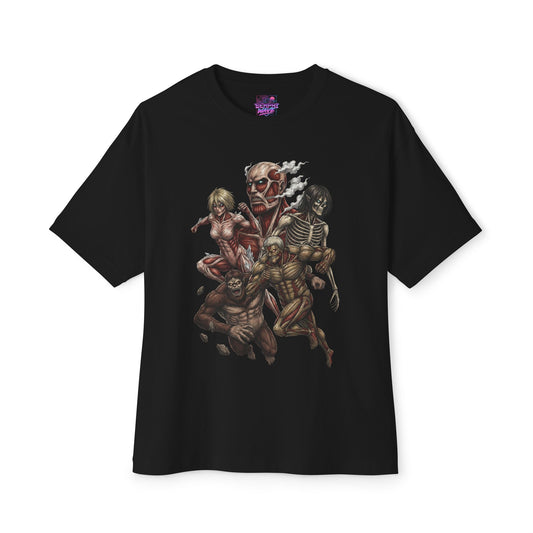 Attack on Titan Nine Titans Epic Collage Design Premium Oversized Unisex T-Shirt
