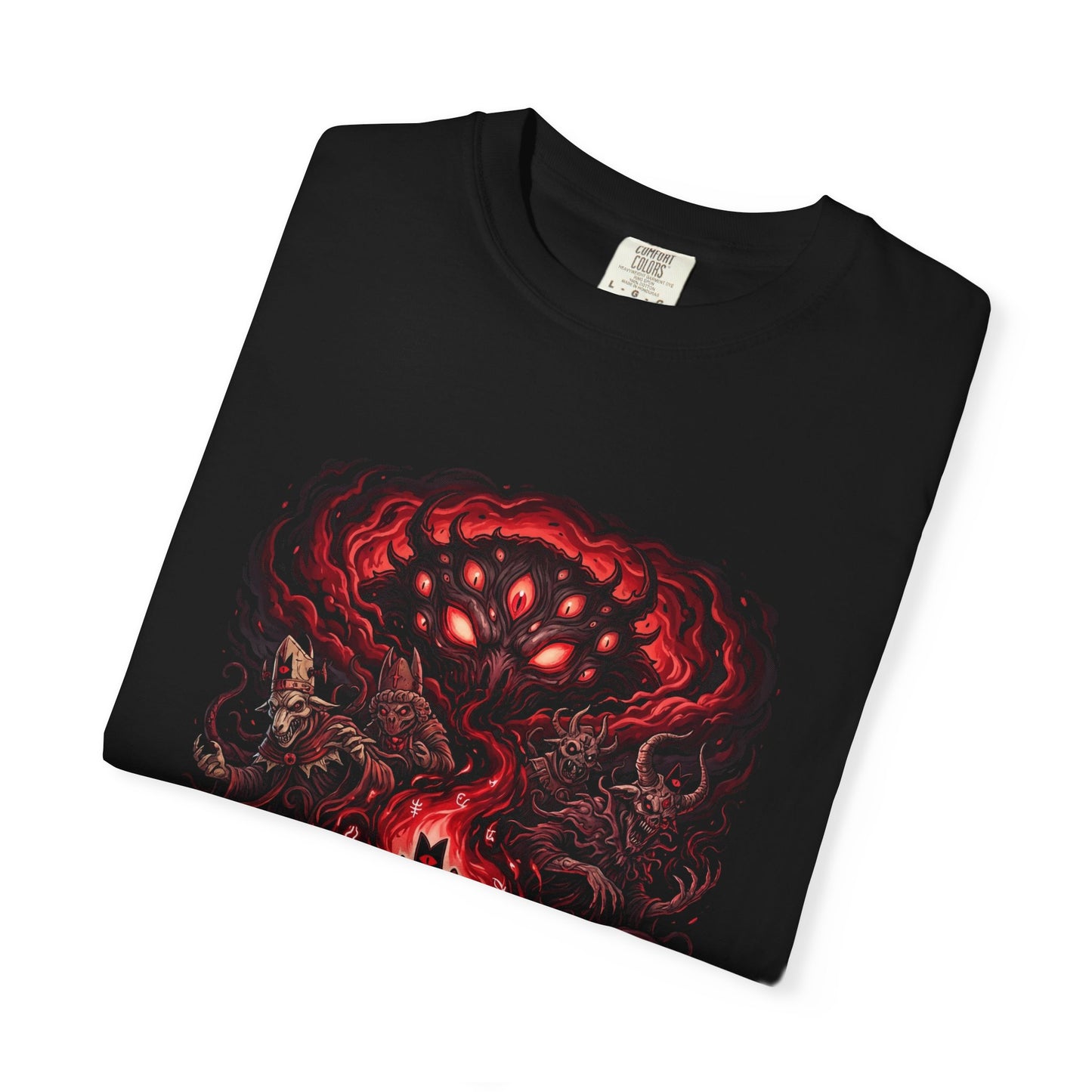 The Lamb Cult of the Lamb Tiny Red Horns Dark Face Design Premium T-Shirt