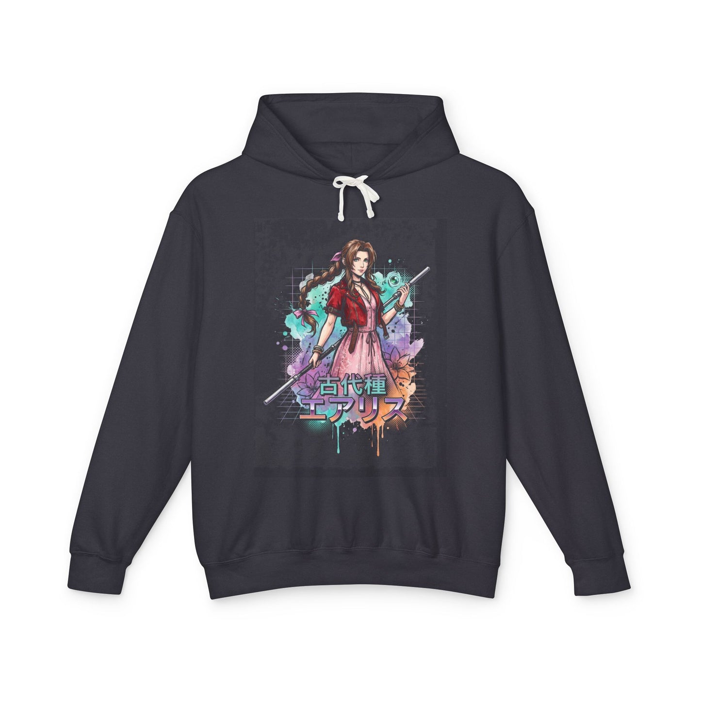 Final Fantasy VII Aerith Gainsborough Pink Dress Flower Girl Design Unisex Premium Hoodie