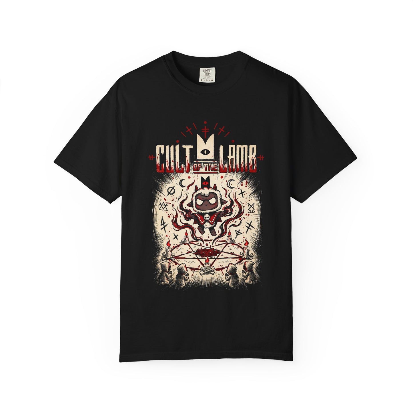 Cult of the Lamb Cult Leader Red Crown Sacrifice Portrait Premium T-Shirt