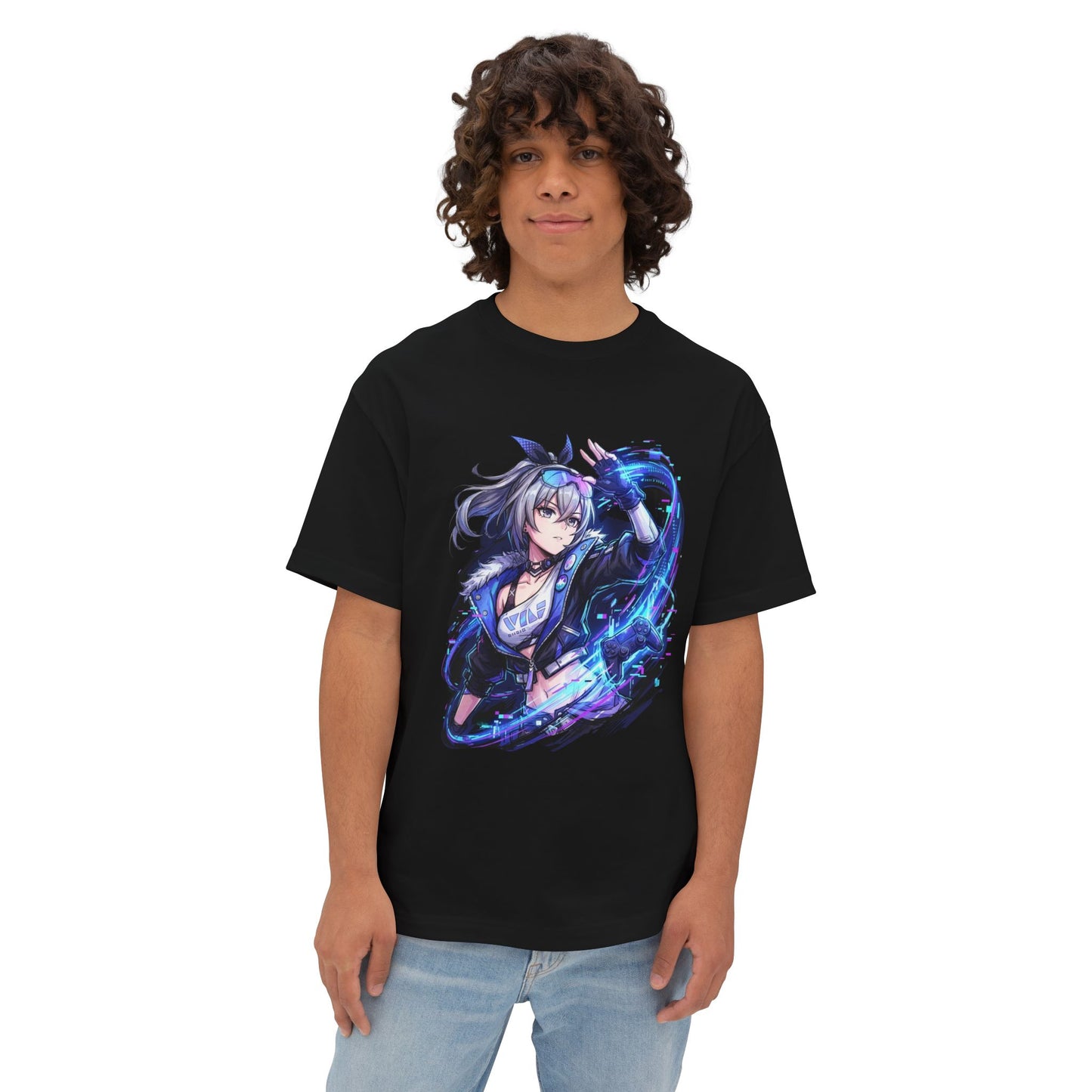 Silver Wolf HSR: Purple Hair Gaming Prodigy Icon Premium Oversized Unisex T-Shirt