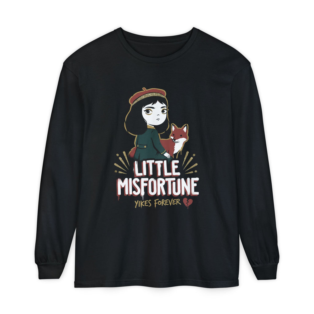 Little Misfortune Fox Friend Logo Long Sleeve Tee